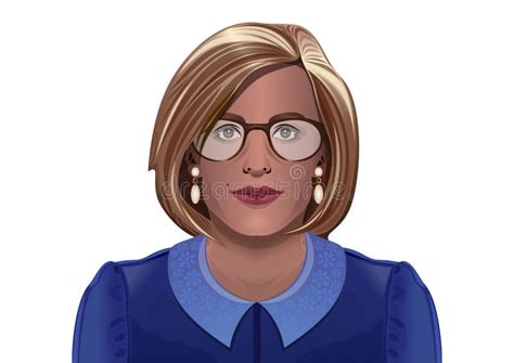 Beautiful Woman With Glasses On A White Background Stock Vector