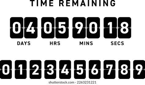 time remaining days hours stock vector royalty