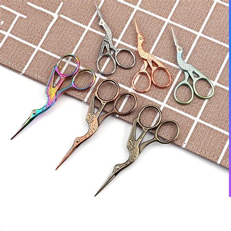 Лидер продаж, острые винтажные Мини-ножницы из розового золота, для ...