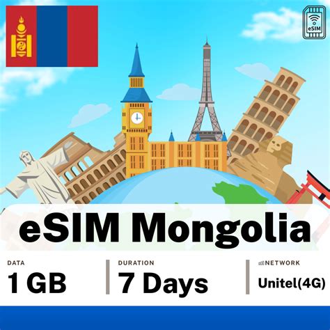 eSIM Mongolia - 1 GB - 7 Days | from $9.10