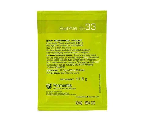 SafAle S-33 Yeast - Home Brew Supplies NZ (Loyalty Savings)
