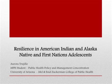 Ppt Resilience In American Indian And Alaska Native And First Nations