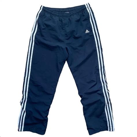Vintage 2000s Navy Adidas Parachute Style Track Pants Track Pants