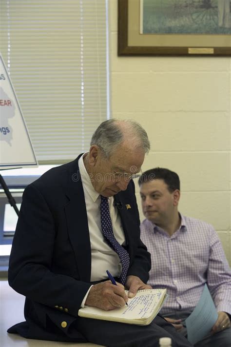 senate judiciary chairman charles grassley addresses constituents
