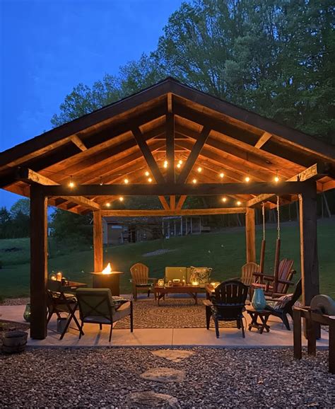 outdoor pavilion lighting ideas - Lizabeth Gilley
