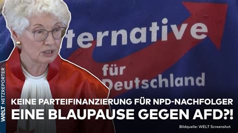 Deutschland Blaupause Gegen Afd Npd Nachfolger Erh Lt Vorerst Keine