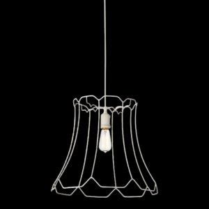 Naked Lampshade With Wire Frame Black Or White