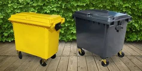 HDPE Green 1100l Plastic Wheeled Garbage Bin Nilkamal Size 1370 X