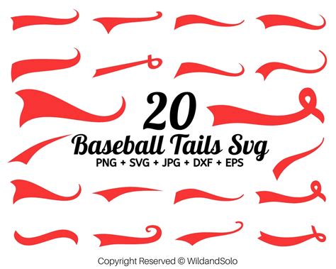 Tails Svg Baseball Tail Baseball Font Tails Svg, Swoosh Swirl Svg ...