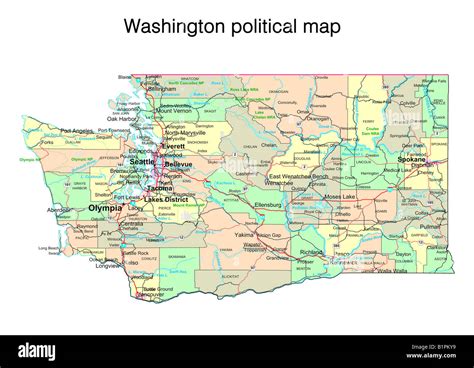 Washington State Political Map