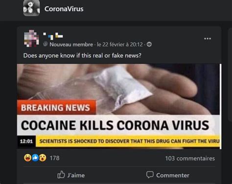 Le Coronavirus Cest Une Arme Biologique Sur Facebook L