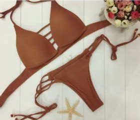 Sexy Fourth Color Chest Hollow V Neck Two Piece Bikini Green On Luulla