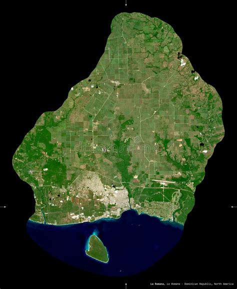 La Romana Dominican Republic Black Solid Sentinel 2 Satellit Stock