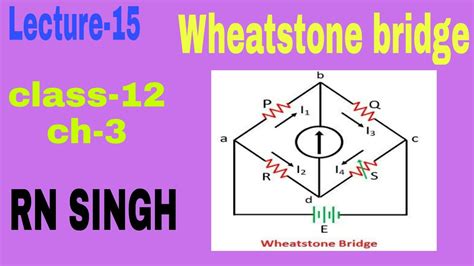 Lecture Wheatstone Bridge Class Ch Current Electricity