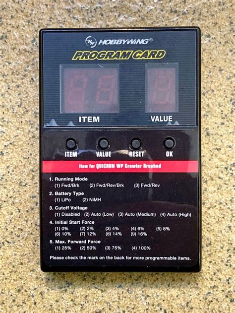 Carte De Programmation Hobbywing Quicrun Serie Kaufen Auf Ricardo