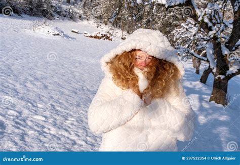 Portrait Of A Beautiful Cute Seductive Mature Smiling Redhead Woman