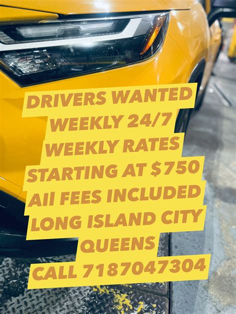 Yellow Taxis Available For Low Weekly Rates Tlc Rental Marketplace