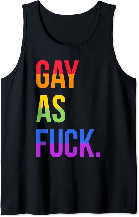 Amazon Gay As Fuck LGBTQ Pride Month Gay Lesbian Tank Top