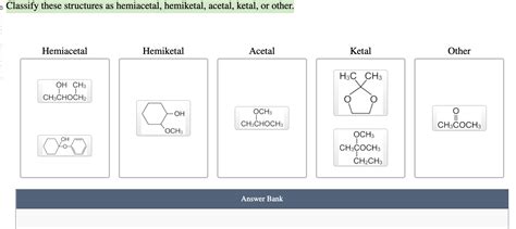 Solved Classify these structures as hemiacetal, hemiketal, | Chegg.com