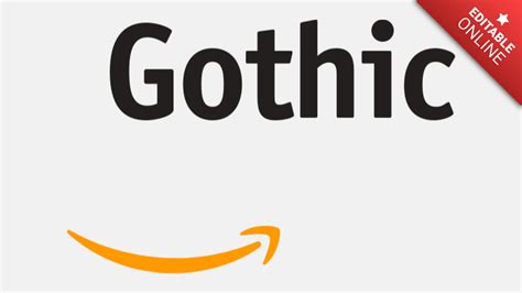 Gothic Logotipo Amazon Gerador De Efeitos De Texto