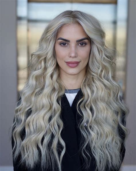 Natural Beaded Row Extensions Long Hair Blonde Hair Beach Waves Beach