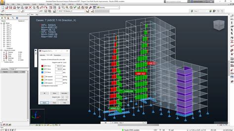 Robot Structural Analysis Professional 2021 Core Walls Results