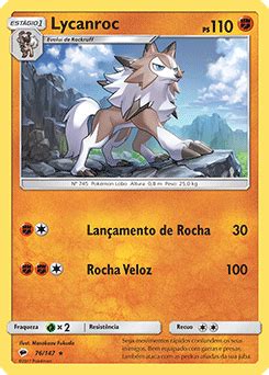 Lycanroc Sombras Ardentes Banco De Dados De Cards Do Estampas