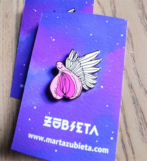 Flying Pussy Enamel Pin Feminist Pin Vagina Art Female Etsy UK