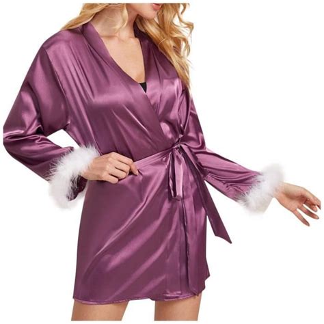 Nouveau Satin Soie Pyjamas Femmes Lingerie Robes Sous V Tements V Tements De Nuit Sexy N