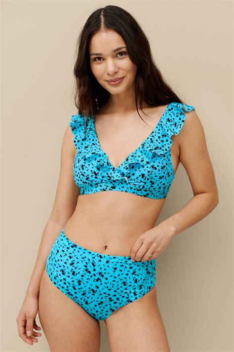 Ellos Skye Tai High Bikini Vaaleanpunainen Sininen Bikinihousut Ellos Fi