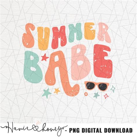 Summer Babe Png Retro Sublimation Boho Retro Beach Png Etsy