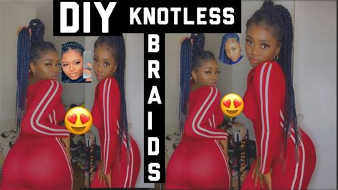 Diy Jumbo Knotless Braids Tutorial Clean Parts Watch Learn Youtube