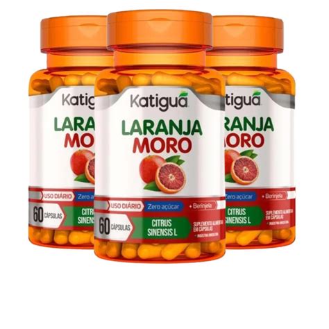 Kit 3uni Laranja Moro 60 cáps Katiguá Submarino