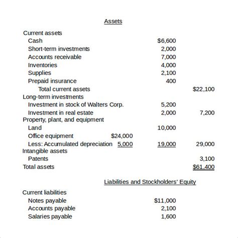 FREE 20+ Sample Balance Sheet Templates in MS Word | PDF | Excel