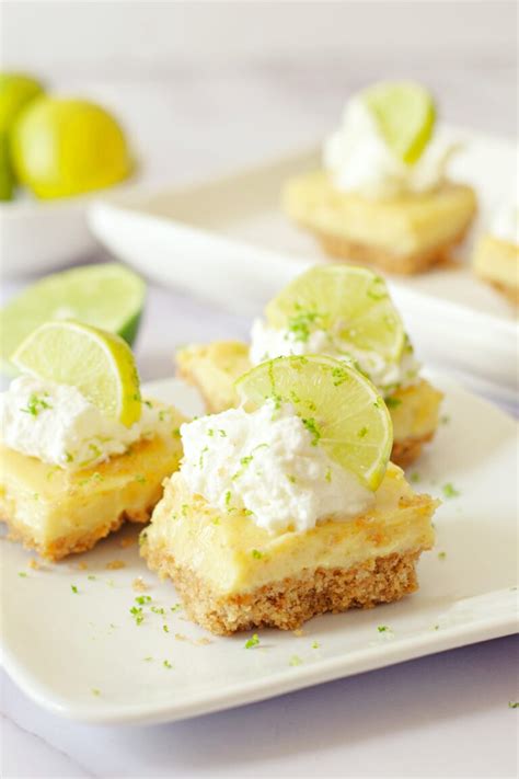 Key Lime Pie Bars With Key Lime Whipped Cream