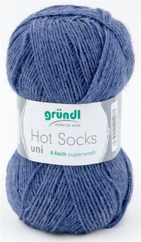 Gründl Hot Socks Uni g Sockenwolle fach Sockenwolle Wolle Garne Strickmaus Jasmine