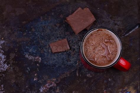 Hot Chocolate In Mug Stock Photo Image Of Holiday Cold