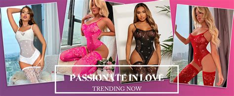 Amazon Rslove Women Lingerie Fishnet Teddy Bodysuit Sparkle Rhinestone Mesh Lingerie With