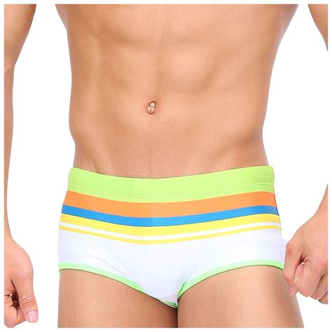 Lycaql Men Swim Brief Mens Swimming Trunks Flat Corner Beach Resort Water Park Soaking Hot