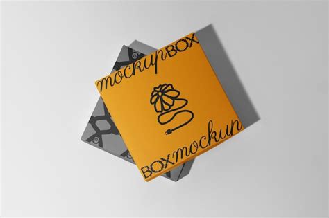 Premium Psd Thin Square Box Mockup