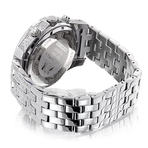 Iced Out Watches Luxurman Mens Diamond Watch 125ct 963536