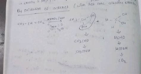 By Oxidation Of Alkenes With Hot Conc Alkaline KMnO Filo