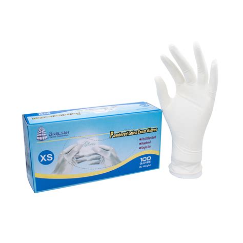 GUANTES EXTRA CHICO CON 100 ANELSAM LATEX BLANCO