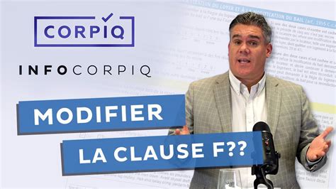 Doit-on modifier la clause F ? - YouTube