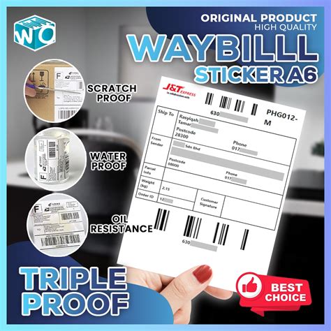 Waybill Sticker A6 Smudge Proof Printable Sticker Paper For Inkjet