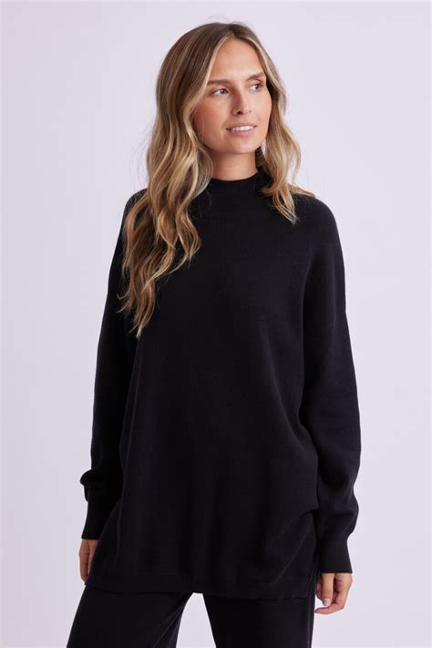 Buzo De Punto Oversize Negro BAS Basic Simple