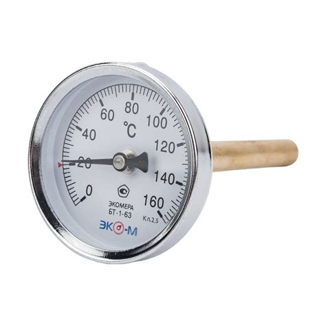 Биметаллический термометр ЭКО-М ЭКОМЕРА БТ-1-63, 0-160C, L=100 БТ-1-63 ...