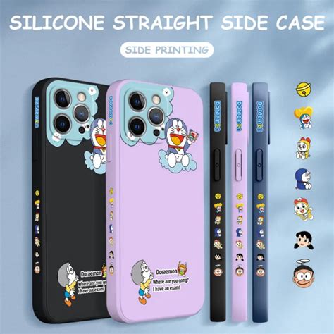 Phone Case For Infinix Hot S Hot S NFC New Cartoon Cute Doraemon Square Edge Pattern Liquid