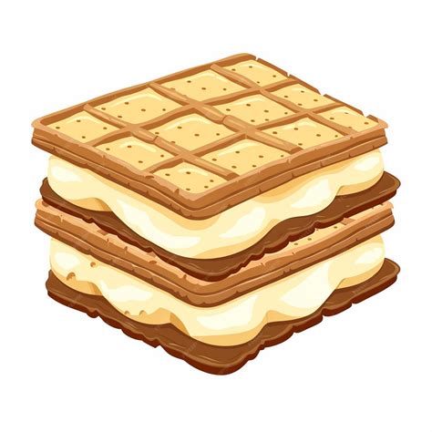 A Cartoon Drawing Of A Waffle With A Cracker That Says Crackers