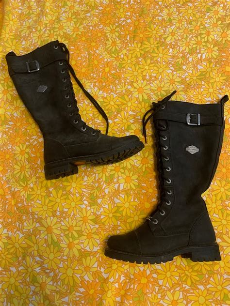 Harley Davidson Black High Boots Gem